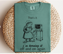 Load image into Gallery viewer, Turning It Off and On Again Frog Nurse Tee