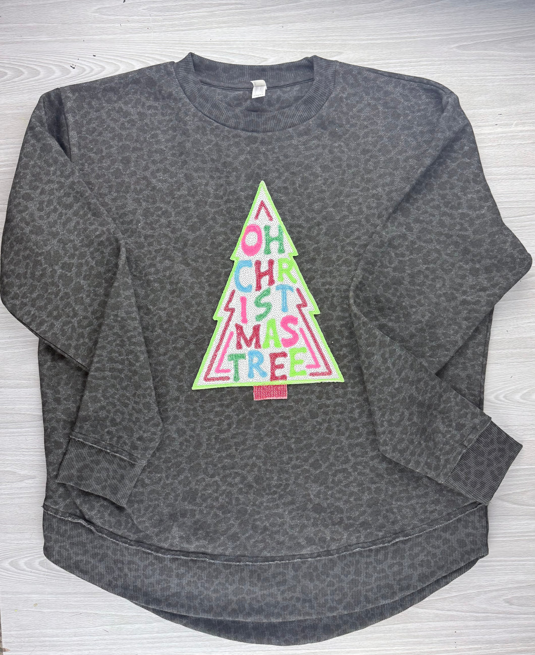 Oh Christmas Tree Black Leopard