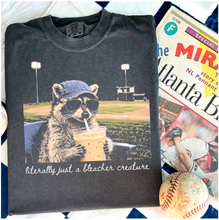 Load image into Gallery viewer, Literally Just a Bleacher Creature Baseball Tee - Comfort Colors Youth &amp; Adult
