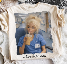 Load image into Gallery viewer, I Live Here Now Nurse Tee
