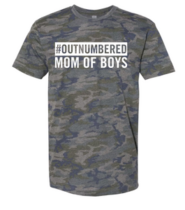 Outnumbered Mom Of Boys Tee